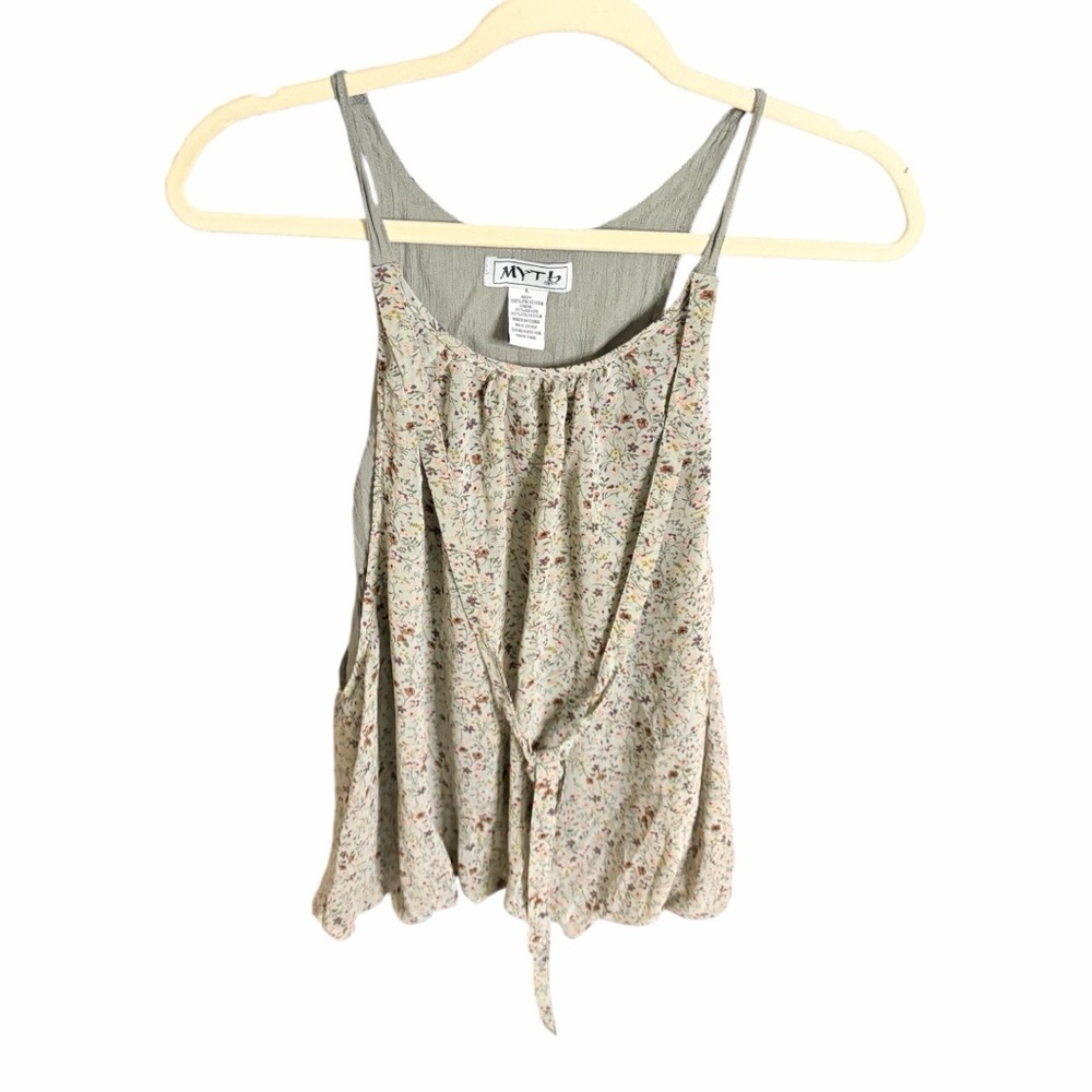 Myth Women's Floral Camisole - Sage